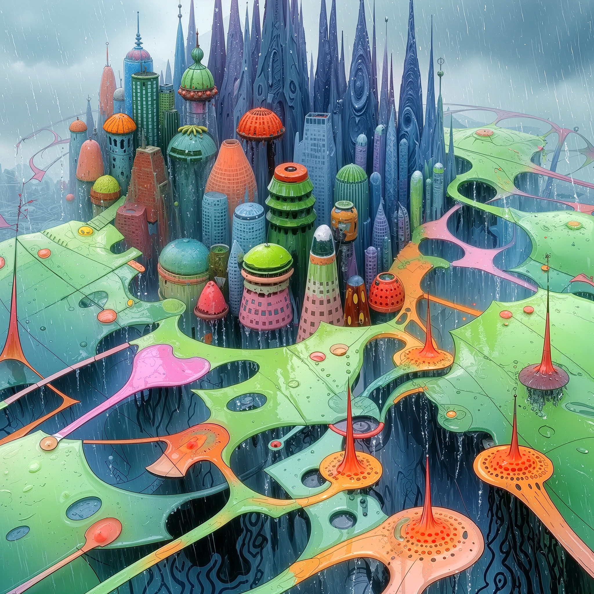 Aerial city view used for the congress visual identity